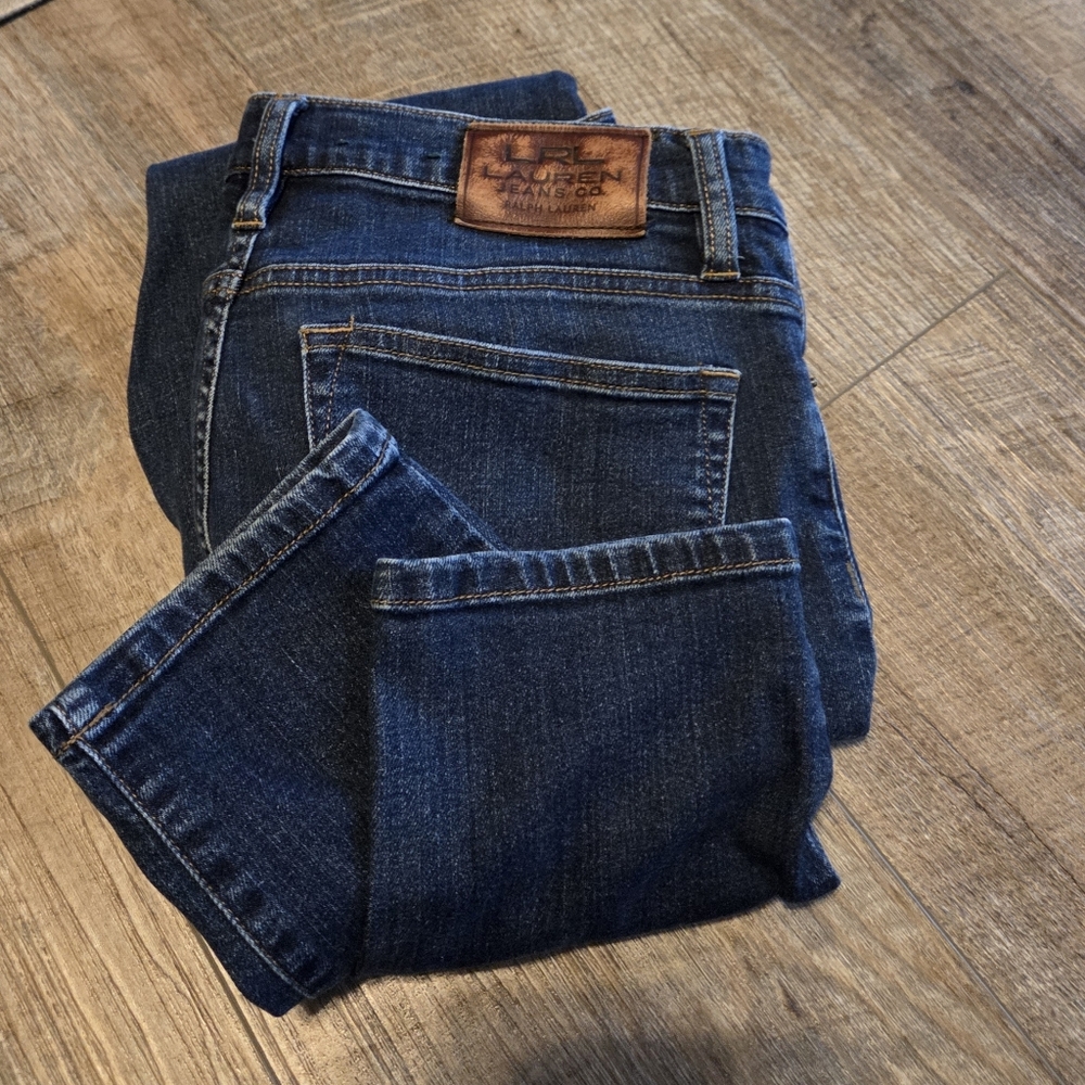 Ralph Lauren  Dark Blue Straight Jeans 4 Petite